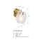 Designers Fountain Sky Fall 8 in. 1-Light Brushed Gold Wall Sconce Light with Etched Fluted Glass Shade for Bathrooms D311C-WS-BG - alternate 9